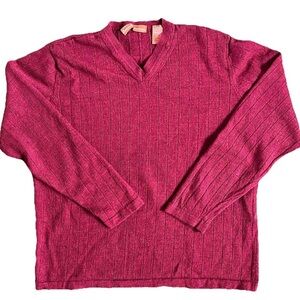 Sette Ponti men's v-neck merino wool sweater.  2X (Runs Small) See Measurements